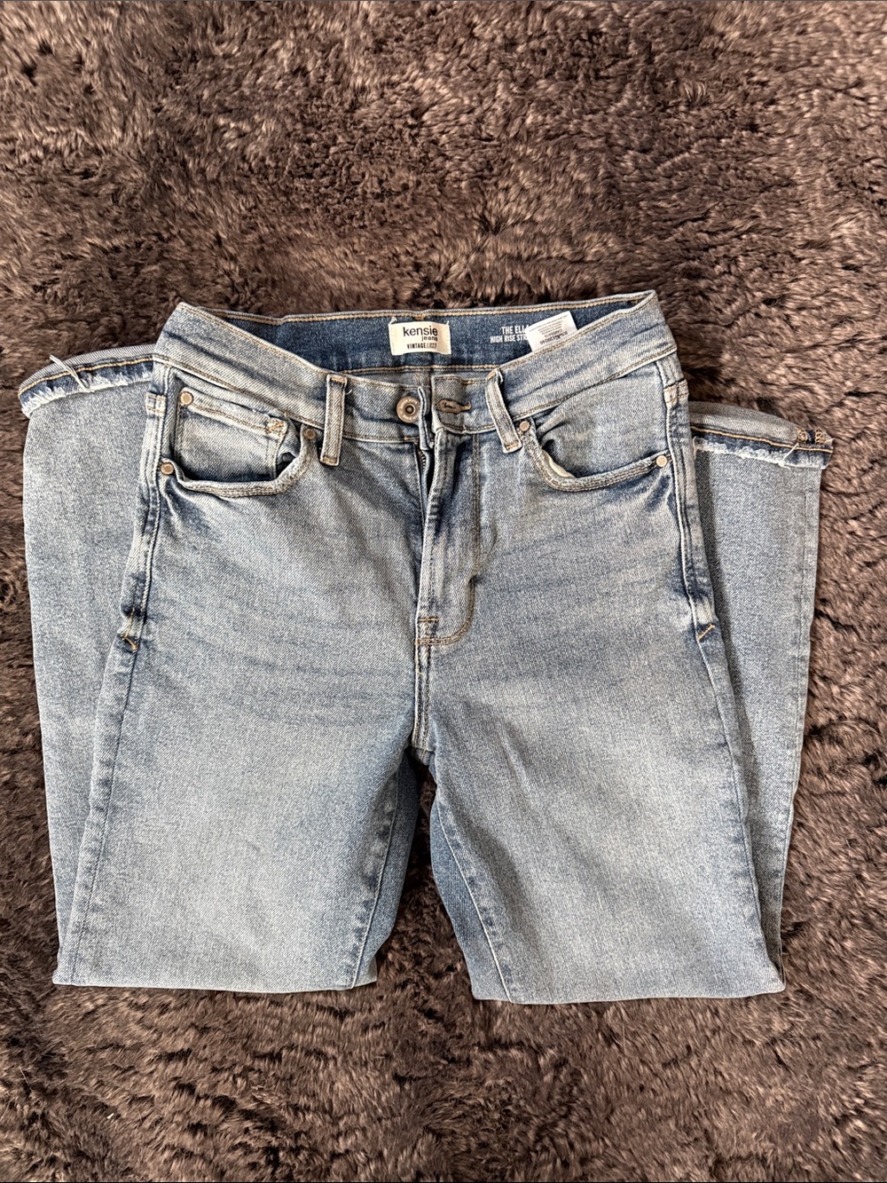 Kensie Ella Light Blue Straight Leg Women’s Jeans